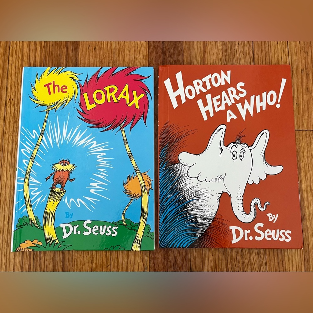 LIKE NEW Dr. Seuss books lot The Lorax Horton Hears a Who 1996 1971 hardcovers